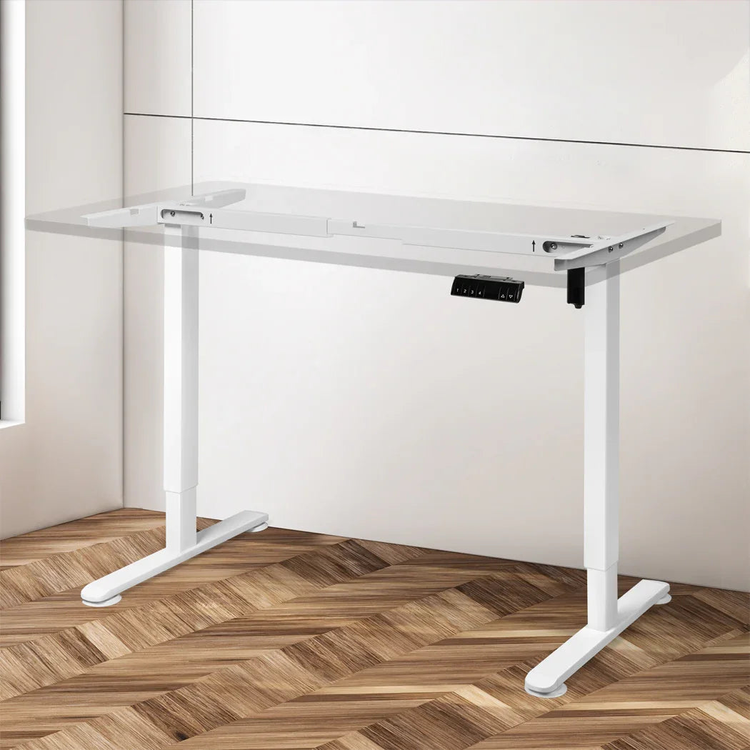 Levede Motorised Standing Desk Frame White Single Motor-2018816917552369670