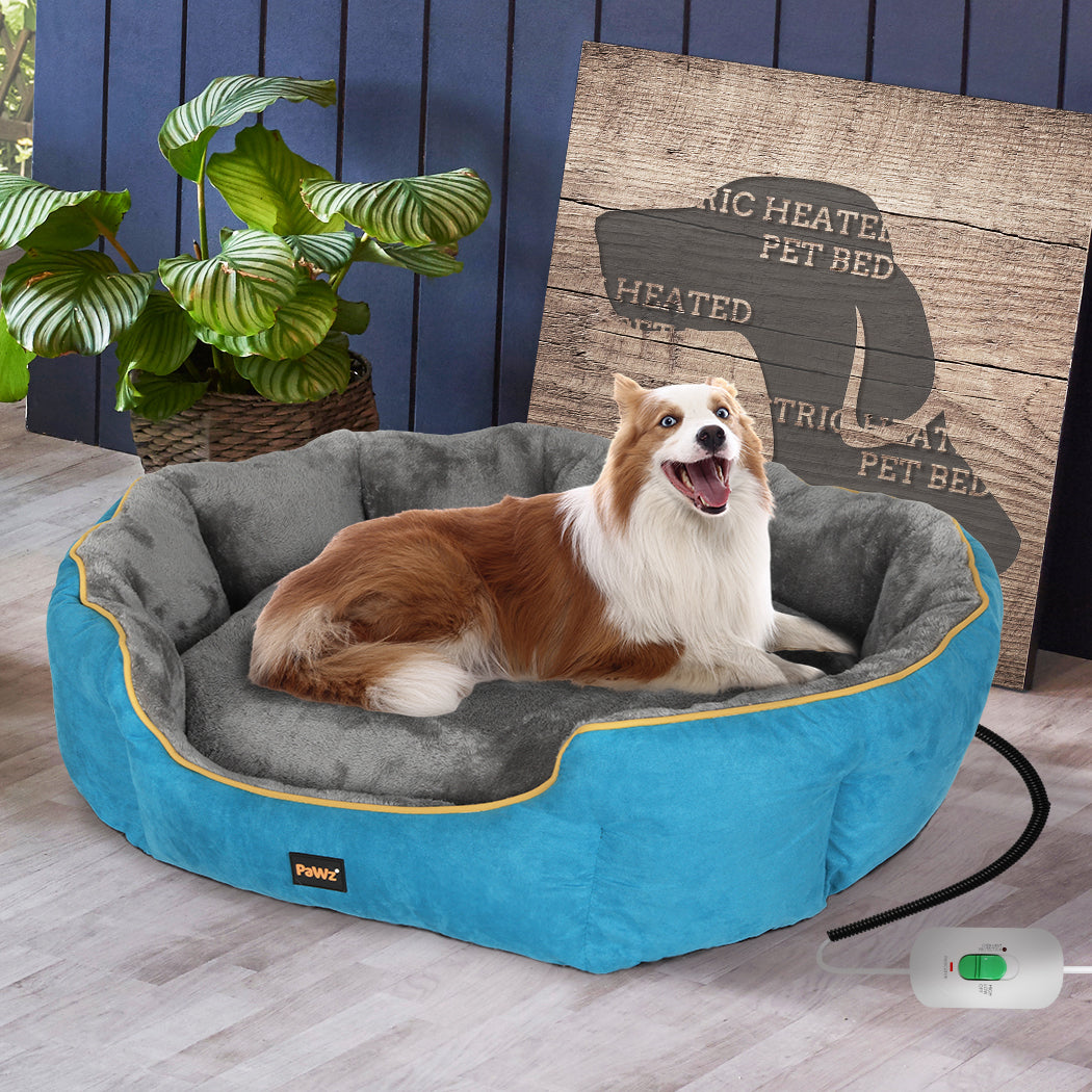 PaWz Electric Pet Heater Bed Heated XL Blue X-Large-2029387227167068166