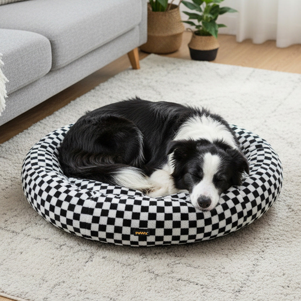 Pawz Circular Plush Dog Cosy Bed Calming Pet Plush Bed-2050056800446844934