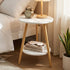 Levede Round Coffee Table 2-Layer Living Room End Tables Bedroom Side Tables-2050059016905822214