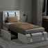 Levede Single Bed Frame Leather Headboard RGB 2 Drawers-2050056740216639494