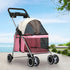 PaWz Pet Stroller Dog Cat Carrier Foldable Pink-2006733031599116294