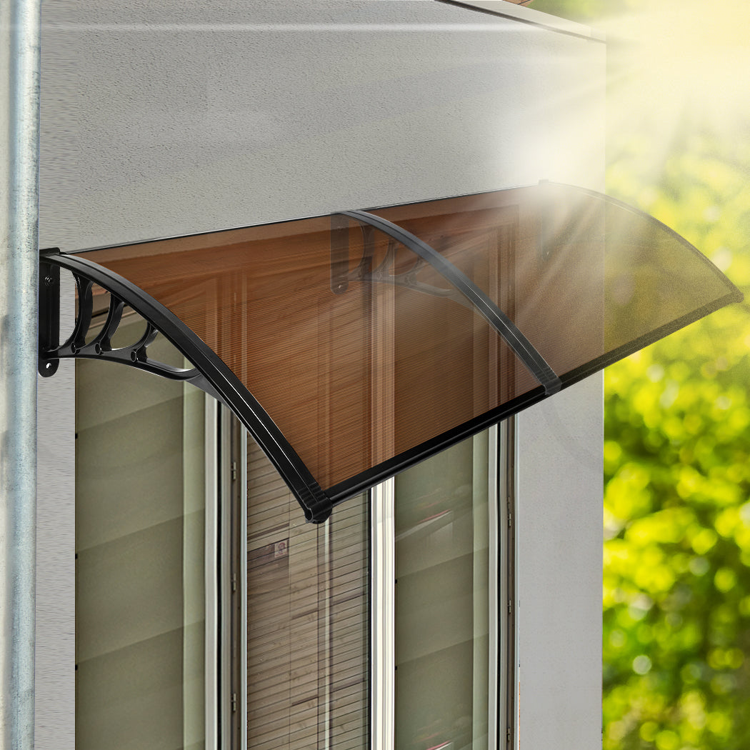 Mountview Window Door Awning Outdoor 1M X 2.4M Brown 1x2.4M-1886651038455435270