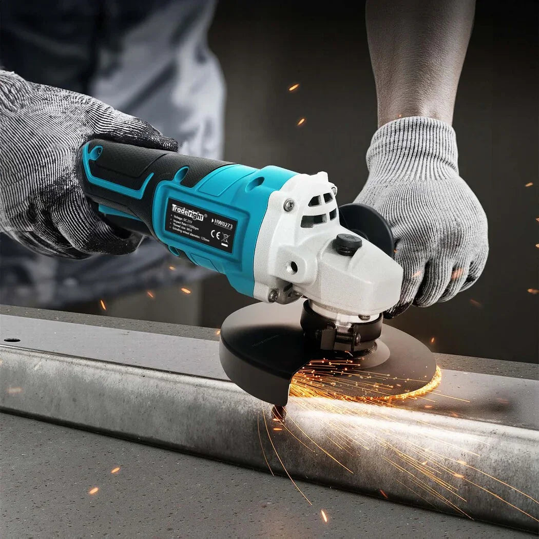Traderight 21V Cordless Angle Grinder Kit 2 Batteries-2018816812019486726
