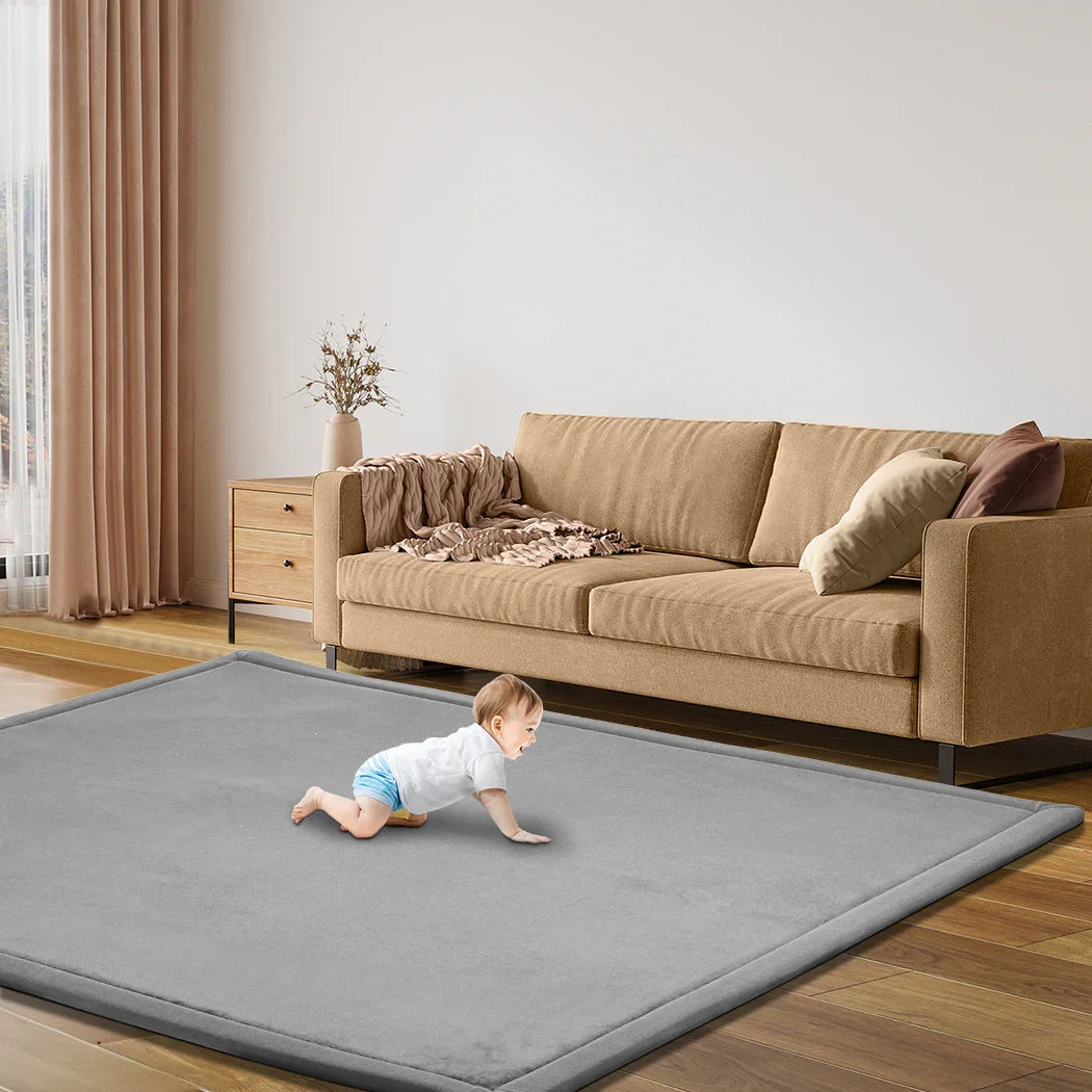Marlow Coral Velvet Area Rugs Large Mat 120x200cm Grey-2018816744579272710