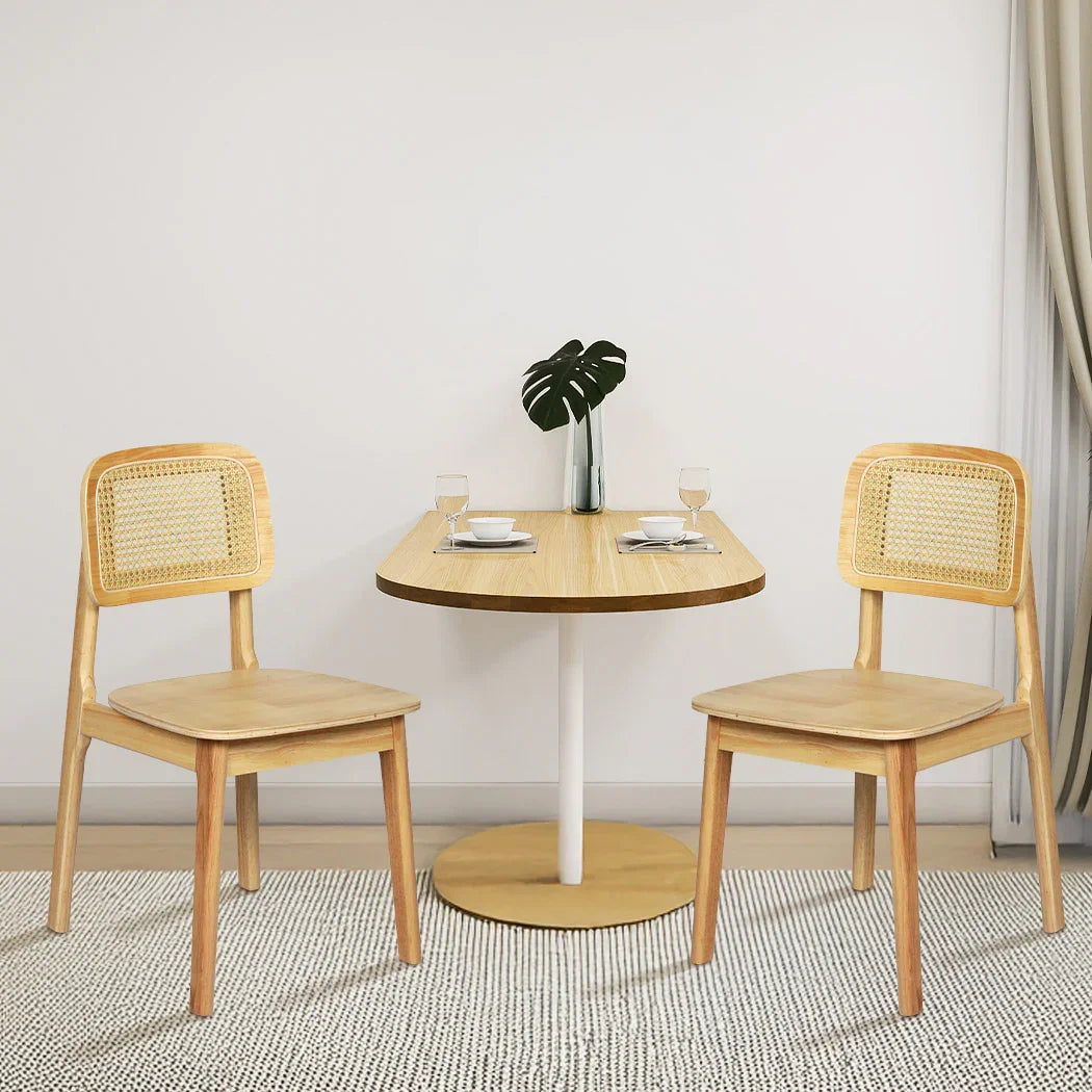 Levede 4x Rattan Dining Chair Wooden Kitchen Chair-2006733383874514950