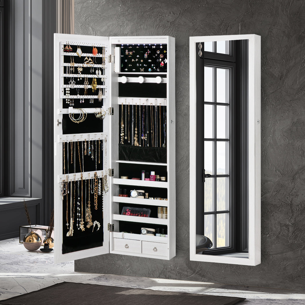 Levede Mirror Jewellery Cabinet LED-1864184304687517703