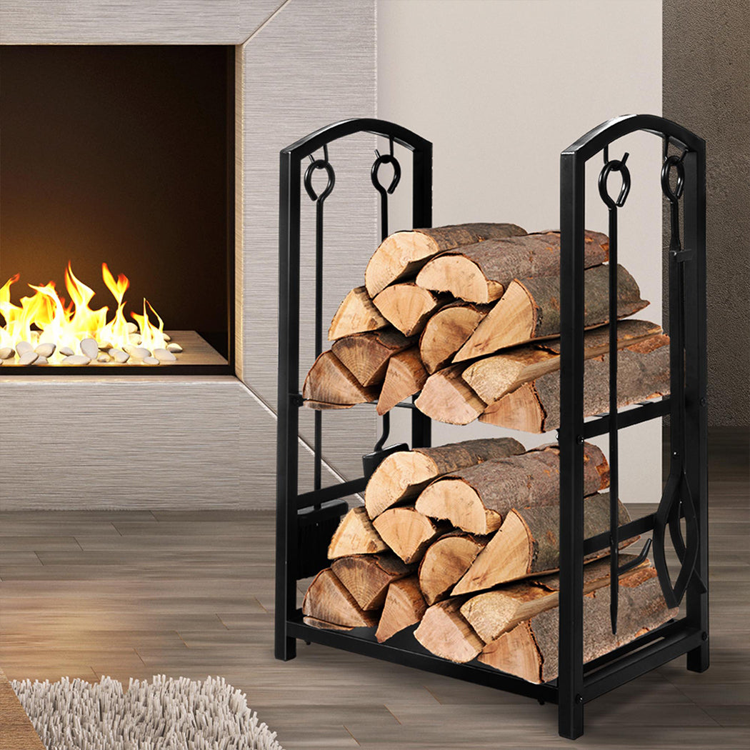 Traderight Firewood Rack 4 Fireplace-1864184269887377414