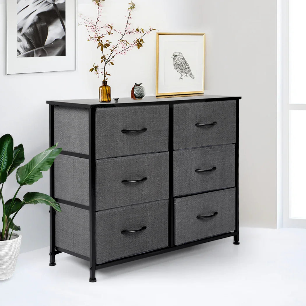 Levede Storage Cabinet Tower Chest Dark Grey-2006733261635719174