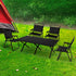 Levede Folding Camping Table Chair Set Black-2006733114986074118