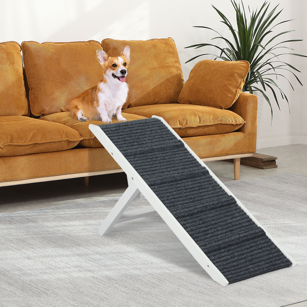 PaWz Adjustable Dog Ramp Height Stair White-2029387229503295494