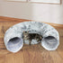 Pawz Cat Tunnel Foldable Fluffy Plush Play Tube Grey-2006732904436207623
