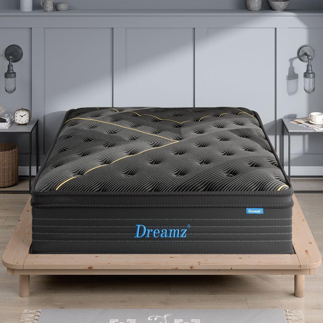 Dreamz Spring Mattress Bamboo Euro Top King Single-2029387273224720390