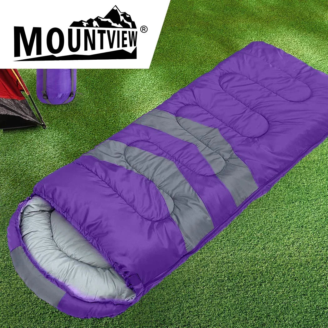 Mountview Single Sleeping Bag Bags Outdoor Purple-2029387242174287878