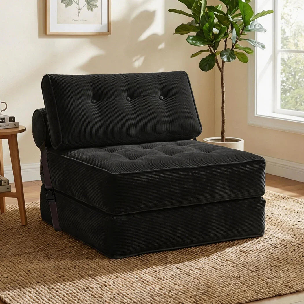 Levede 3 in 1 Convertible Sofa Bed Foldable Single Sleeper Chair Living Room-2050056788010733574
