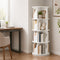 Levede Rotating Bookshelf 4 Tier Book Storage 360 Swivel Space Saving White-2109799589056548871