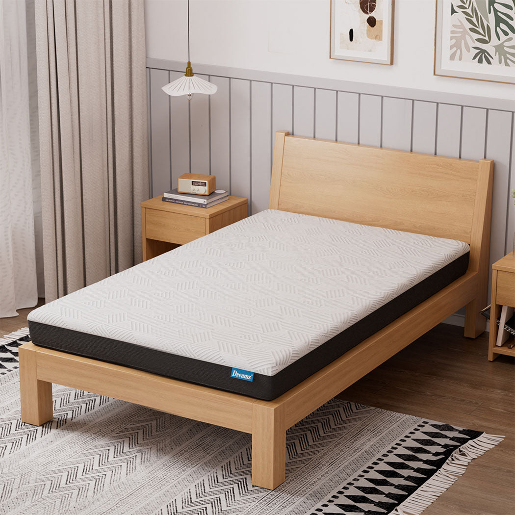 Dreamz Single Mattress Gel Memory Foam Cooling Breathable 15cm Medium Firm-2006732829538521094