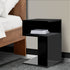 Levede 1xBedside Tables Drawers Side Black-1864184438766833670