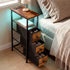 Levede Bedside Table with LED Charging Station 3 Drawers Metal Frame-2100034980485926918