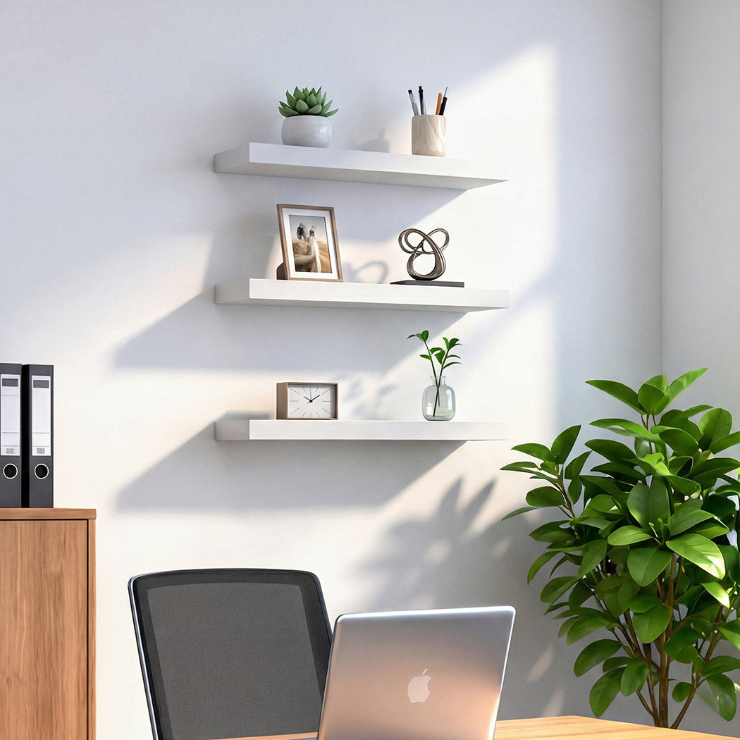 Levede Floating Wall Shelf 3 PCS DIY Wall Mounted Bookshelf Display Storage Rack-2050059023532822534