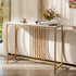Levede Hallway Table Narrow Console Marble Effect Tabletop Adjustable Foot Pads-2050059016528334854