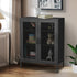 Levede Storage Cabinet Steel Kitchen Black-2006733266635329544