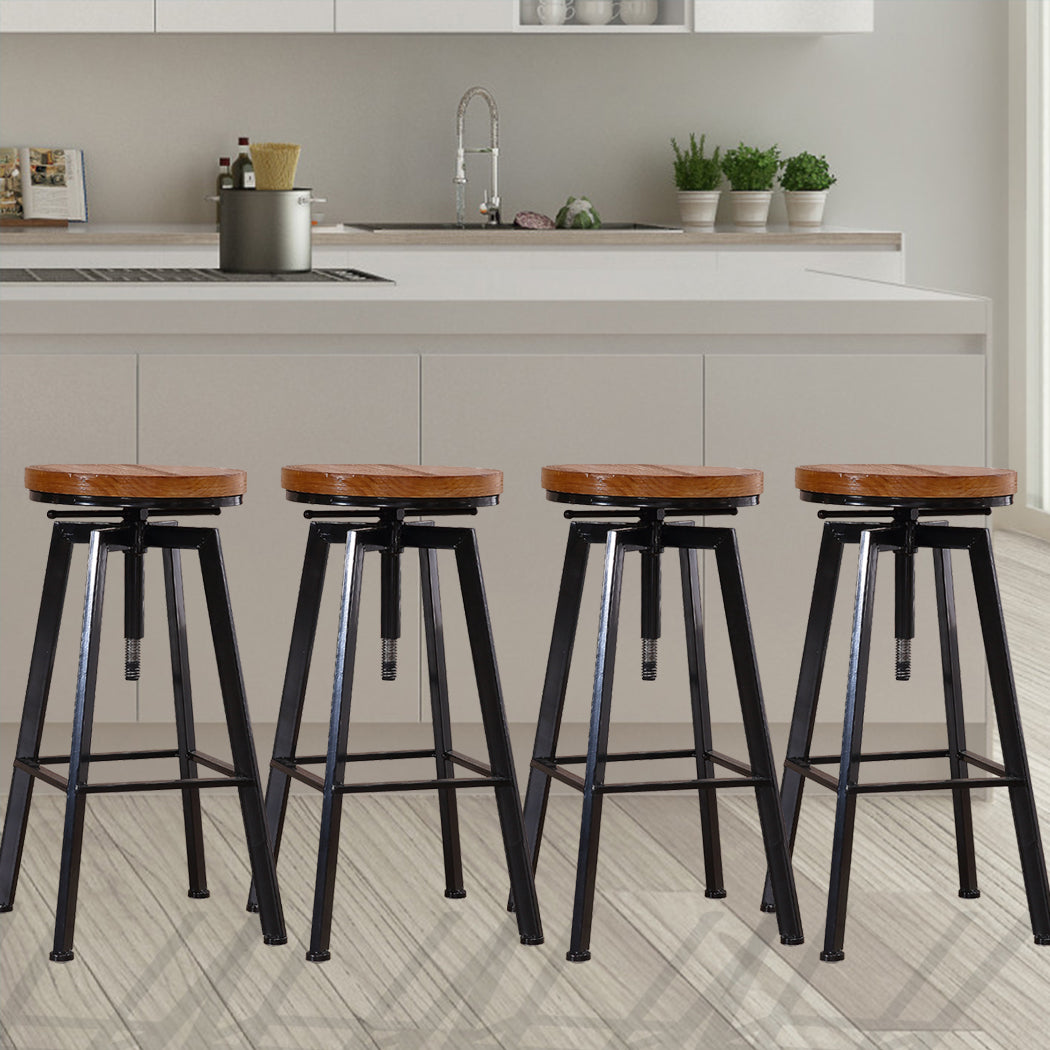 Levede 4x Bar Stools Industrial Kitchen-1864183224780066823
