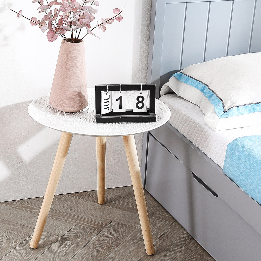 Levede Side Table Coffee Bedside End White-1864183273010368519