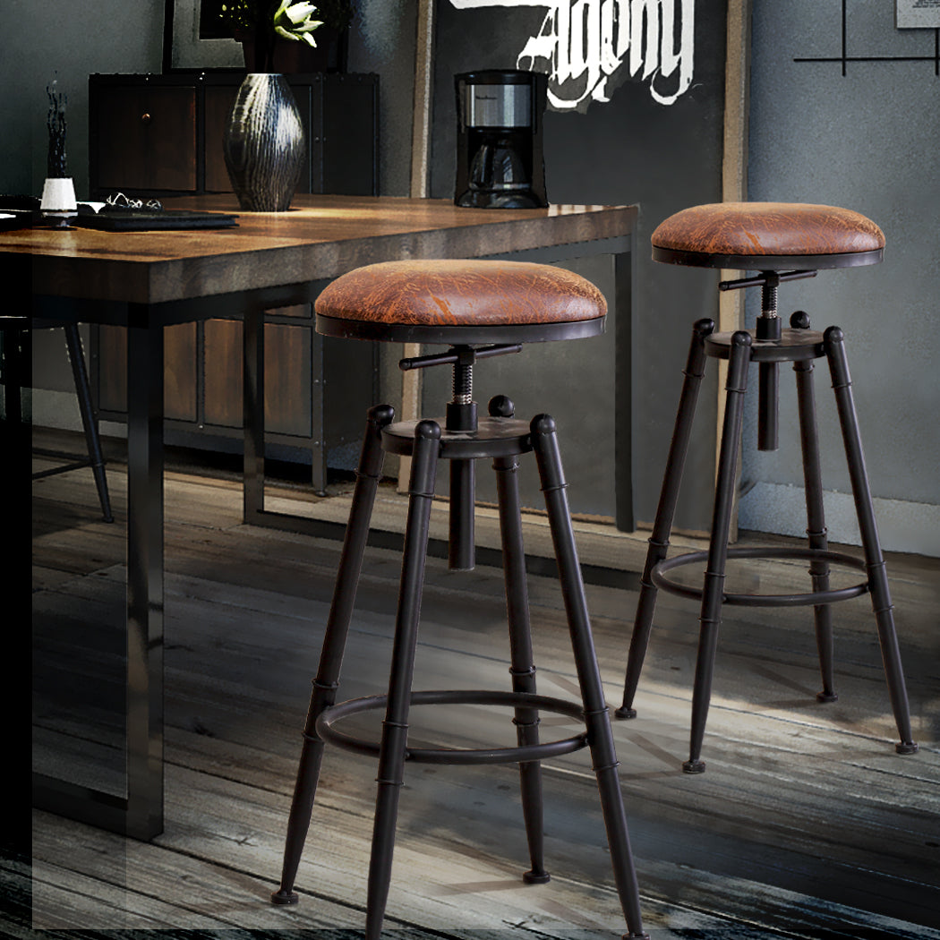 Levede 4x Bar Stools Industrial Kitchen-2006733237564608518
