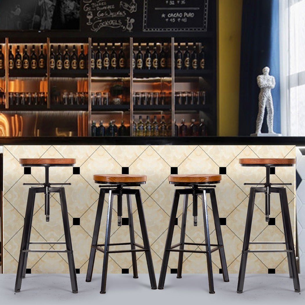 Levede 4x Bar Stools Industrial Kitchen-1864183224780066822