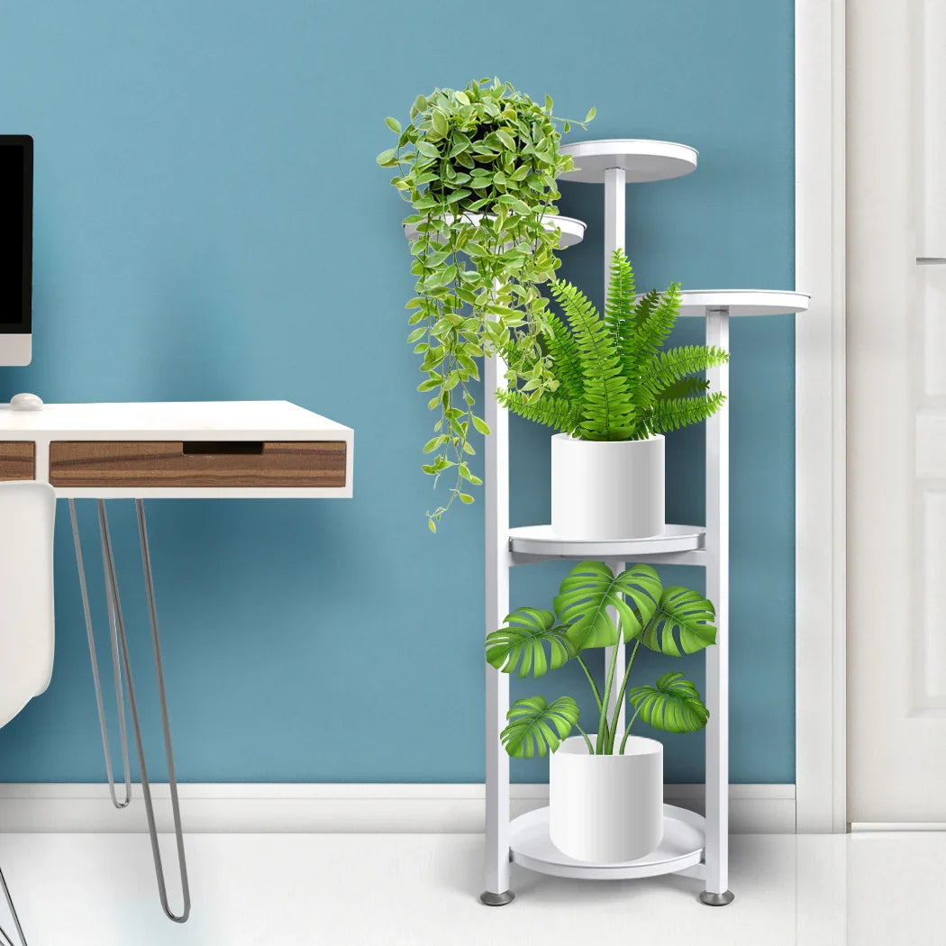 Levede Plant Stand Outdoor Indoor Flower White Medium-2006732929799163911