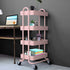 Levede 4 Tiers Kitchen Trolley Cart Pink-2018816727307128840