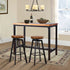 Levede 3pcs Bar Table Barstools Industrial-2018816935772426246