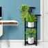 Levede Plant Stand Outdoor Indoor Flower Black Medium-2006732929472008198