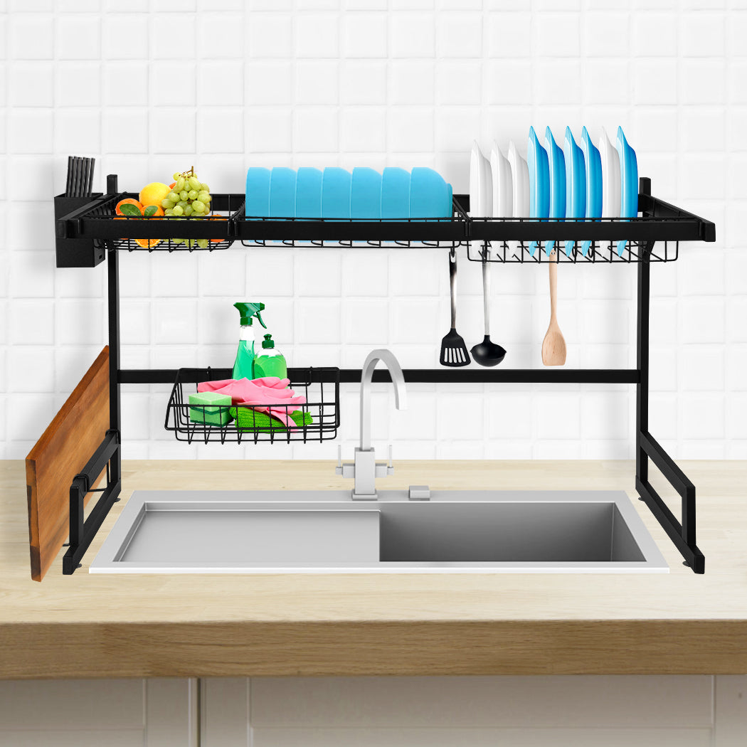TOQUE Dish Drying Rack Over Sink Steel 85 CM-1864184344776675334