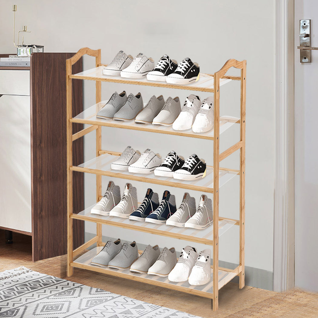 Levede Bamboo Shoe Rack Storage Wooden-1917016719528955910