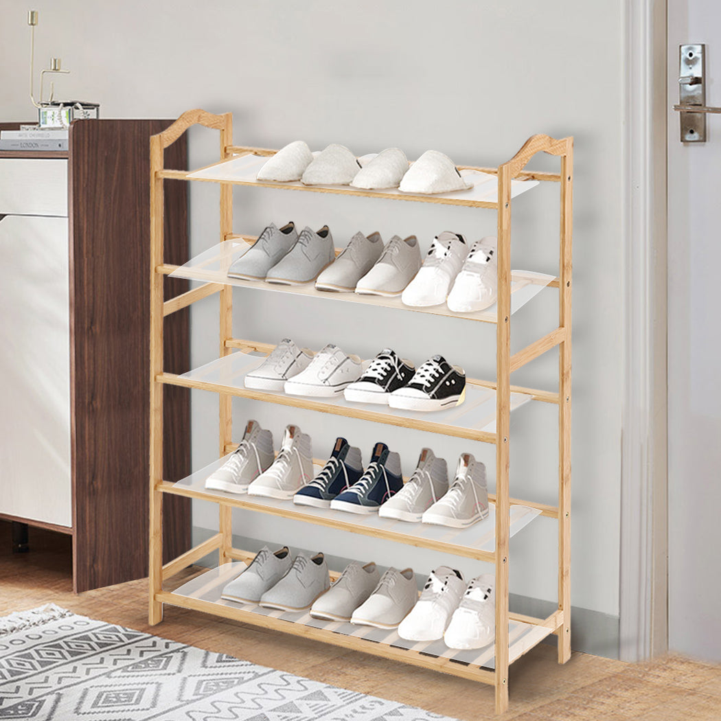 Levede Bamboo Shoe Rack Storage Wooden-2065254633944780806