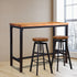 Levede 3pcs Bar Table Barstools Industrial-2018816935772426247