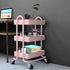 Levede 3 Tiers Kitchen Trolley Cart Pink-2018816727663644680