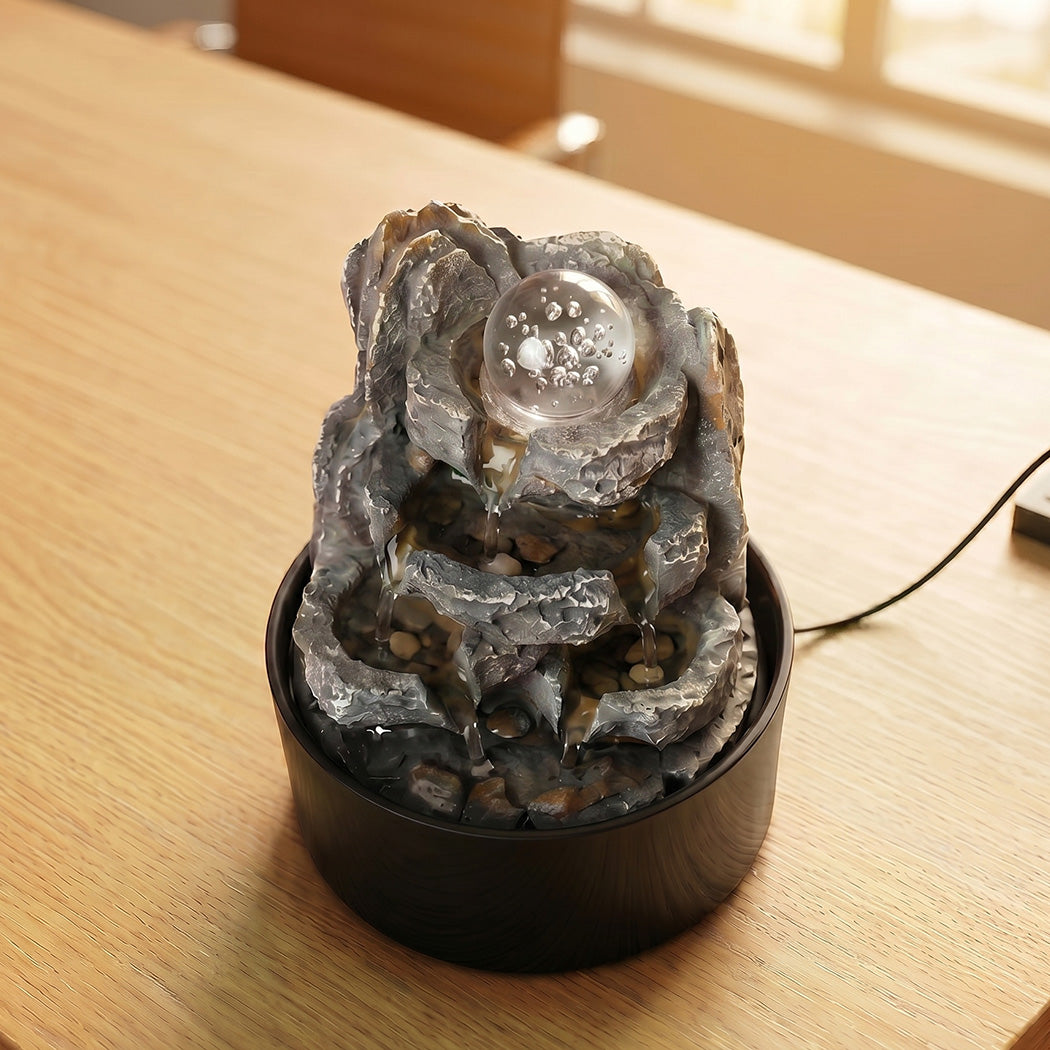 Spector Tabletop Water Fountain Resin Indoor Water Feature  3 Flow Levels Office-2061251862367178759