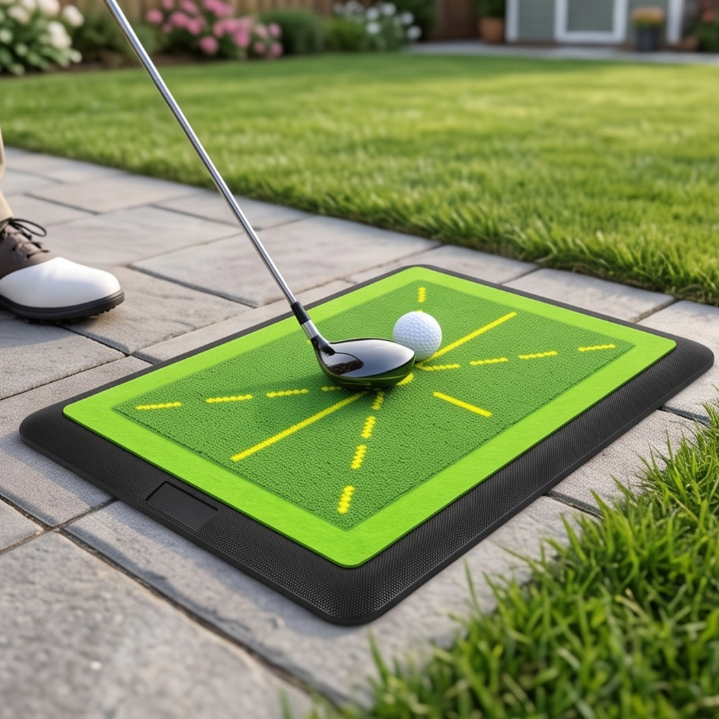 Centra Golf Hitting Mat Swing Path Feedback Rubber Base Indoor Practice Green-2100035024941355015