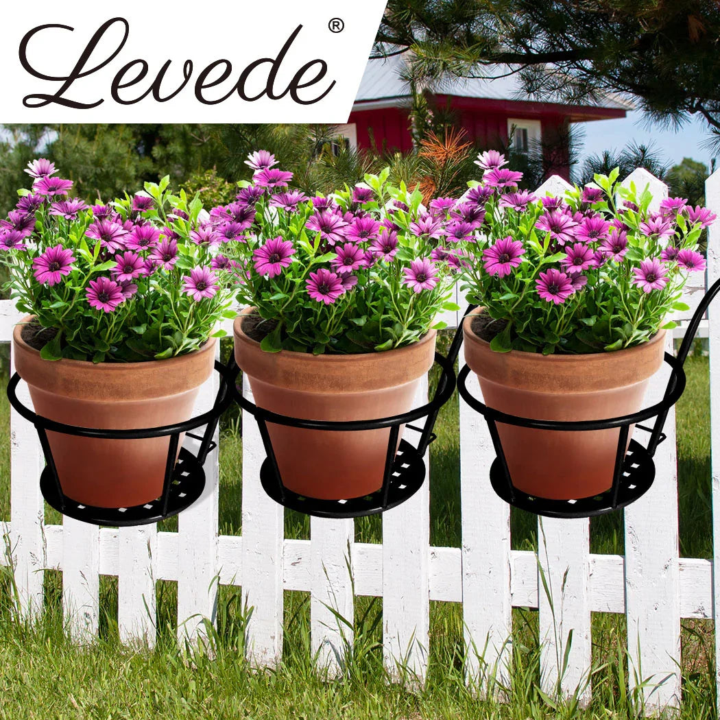 Levede 3x Plant Stand flower Holder Black-2018816672860868615