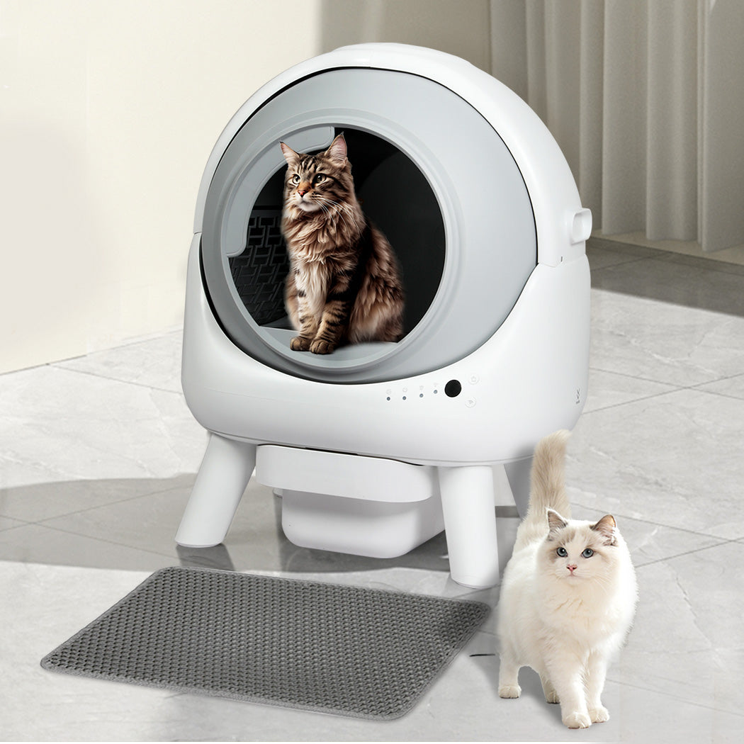 PaWz Smart Self Cleaning Cat Litter Box APP Control White-1938089882115248135