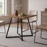 Levede Dining Table 80cm Square Dining Table 4 Seater Wood Top Black Metal-2100034939377553415
