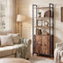 Levede 6 Tier Bookshelf Storage Cabinet Bookcase Display Adjustable Shelves Door-2072893553234808840