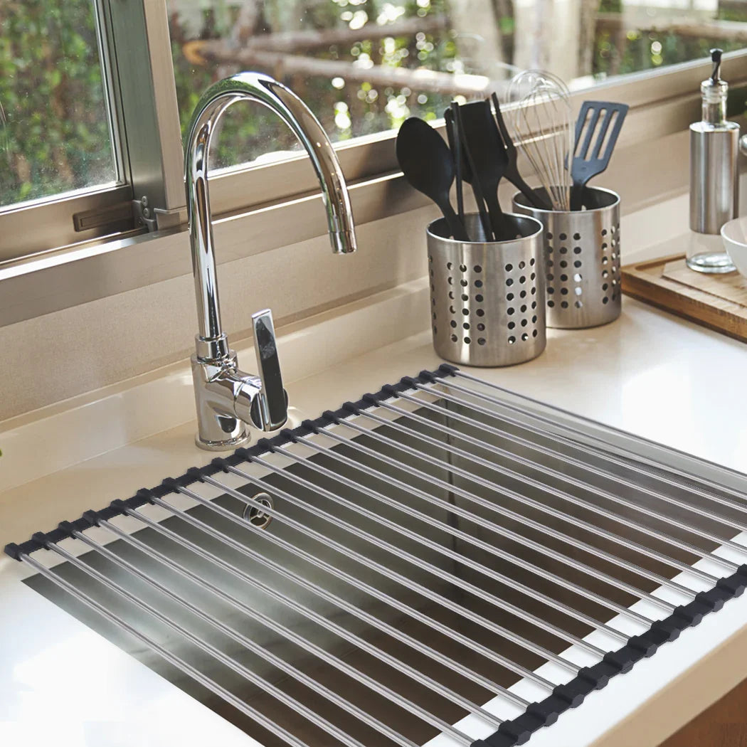 TOQUE Stainless Steel Dish Drying Rack-2006733058392330247