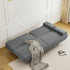 LEVEDE  CONVERTIBLE SOFABED WITH USB CHARGE AND SIDE TABLE-2006732844742873094