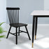 Levede 2x Dining Chairs Kitchen Winsor Black-2018816905514717191