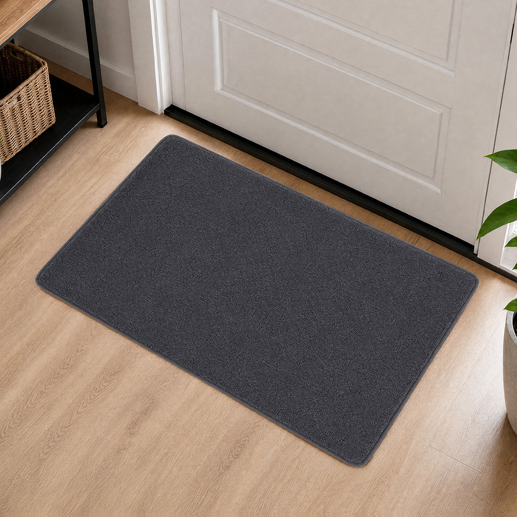 Marlow Door Mat Non Slip Absorbent Washable Pet Friendly for Entrance Grey-2109799592999194632