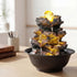 Spector Tabletop Water Fountain Indoor water fountain LED Resin Brown Black-2100034948131065863